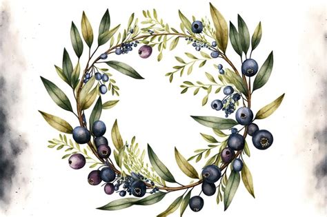 Premium Photo Greek Wreath Of Olive Isolated On White Background