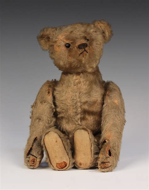 An Early Steiff Mohair Clockwork Teddy Bear With Button In Left Ear