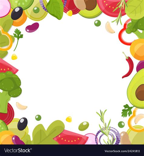 Menu Background Border Frame Design With Sliced Vector Image