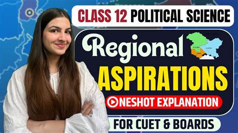 Class 12 Political Science Chapter 7 Regional Aspirations One Shot