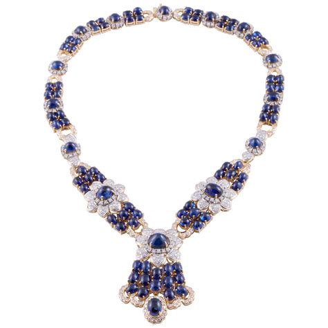 Stunning Sapphire And Diamond Necklace For Sale At 1stdibs Sapphire