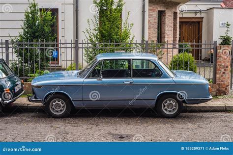 Classic Veteran Old Blue Car Bmw 1800 Coupe Car Parked Editorial Photo