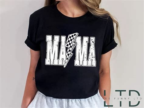 Checkered Mama Lightning Bolt Shirt Mothers Day Gift Motherhood