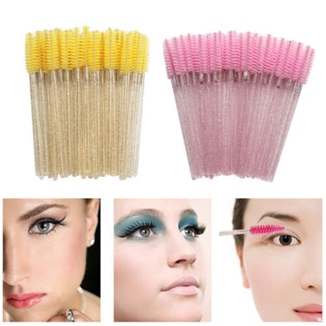 Pcs Crystal Handle Eyelash Brush Applicator Disposable Portable