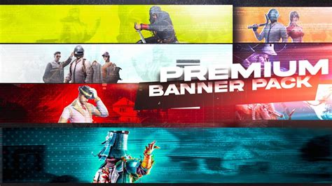 Premium Bgmi Banner Pack Pubg Gaming Banner Template No Text