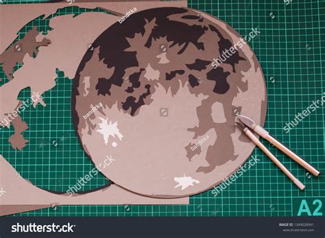 making paper moon layout stock photo  shutterstock