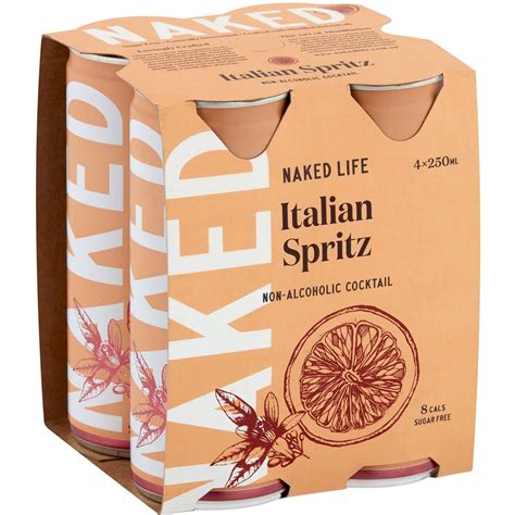 Naked Life Non Alcoholic Italian Spritz Ml X Pack Woolworths