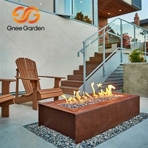 Kina Tilpasset Corten Steel Gas Fire Bord Produsenter Leverand Rer