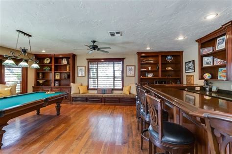 Custom Solid Mahogany Bar With Built In Shelving Traditional Home