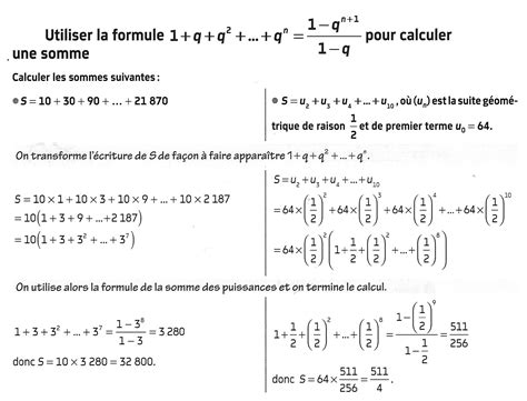 Utiliser La Formule De La Somme Puissances Succ Ssives Mathbox Fr