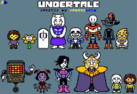 Pixilart UnderTale Cast By SpongeDrew