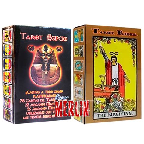 Pack 2 Tarots Rider Y Egipcio Profesionales De 78 Cartas Bazar Merlín