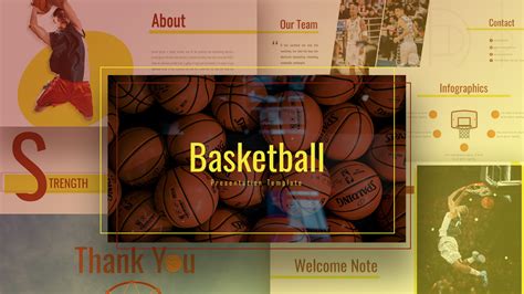 Free Basketball Theme PowerPoint Template - SlideKit