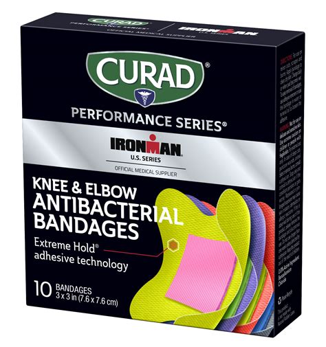 Curad Performance Series Extreme Hold Antibacterial Knee & Elbow ...