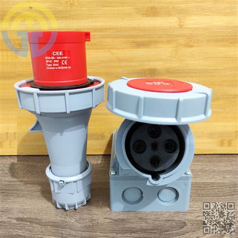 Industrial Heavy Duty Ip67 Waterproof Socket Plug 63a 6h 415v 3pne