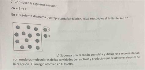 Solved Considere La Siguiente Reacci N A Bto C En El S Guiente