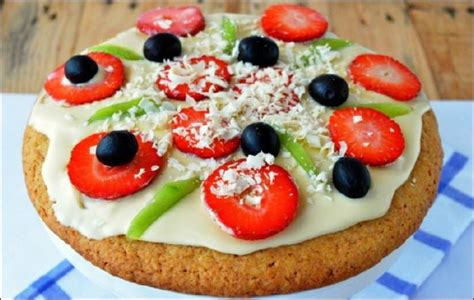 Pizza Dulce Con Frutas Cocina