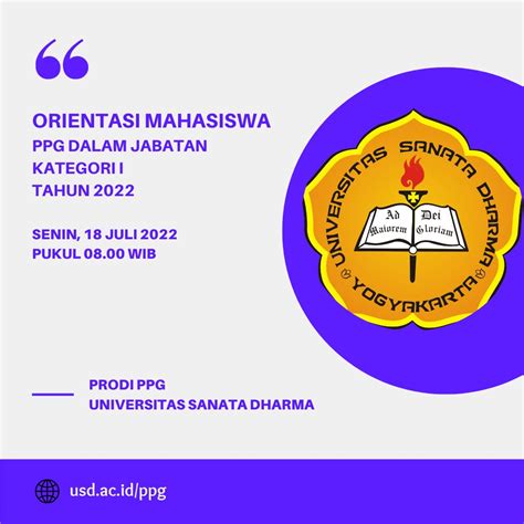 Pendidikan Profesi Guru Usd Informasi Orientasi Bagi Mahasiswa Ppg