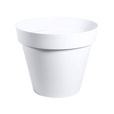 Pot Rond Toscane Xl Blanc X Cm L Eda Plastiques