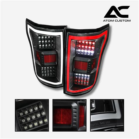 Micas Traseras Ahumadas Tubo LED F150 2018 2020 Atom Custom