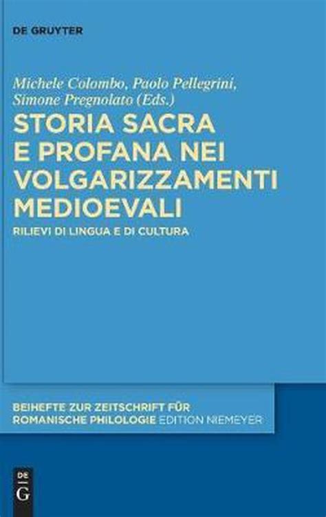 Beihefte Zur Zeitschrift Für Romanische Philologie Storia Sacra E