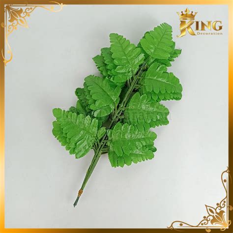 Jual 1 LUSIN DAUN PAKIS LEATHER FERN ARTIFICIAL DAUN PAKU LAUT