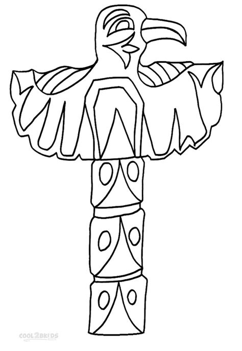 Printable Totem Pole Coloring Pages For Kids