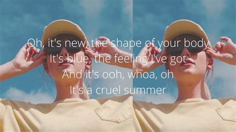 Cruel Summer Taylor Swift Piano Chords Lyrics Taylor lyrics, Taylor ...