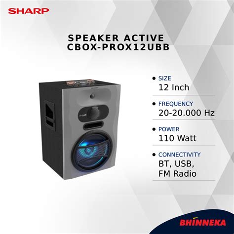 Sharp Speaker Active Cbox Prox12ubb