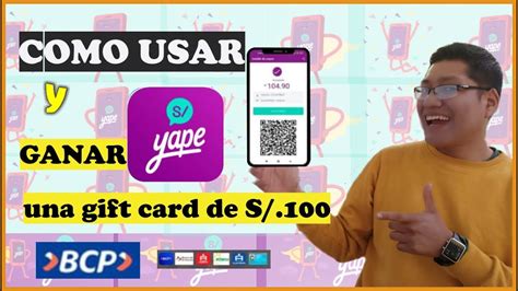 Como Usar YAPE BCP Y GANAR Una Gift Card De 100 Soles Paso A Paso