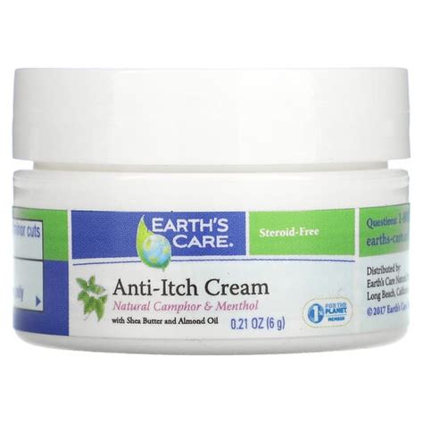 Earths Care Anti Itch Cream With Shea Butter And Almond Oil 021 Oz 6 G