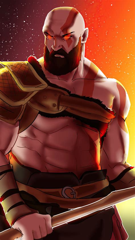 kratos, god of war 4, god of war, games, ps games, hd, artwork, artist, digital art, artstation ...