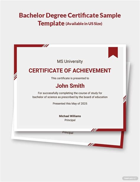 Editable Bachelor Degree Certificate Template