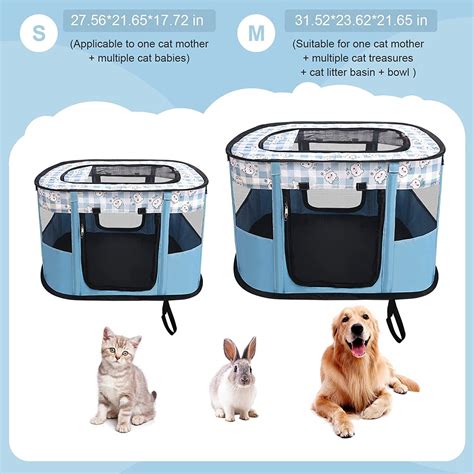 Portable Dog Playpen Sturdy Cat Playpen Pop Up Pet Tent Folding