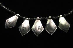 One Of A Kind Navajo Multigem Hammered Silver Bead Necklace Everett