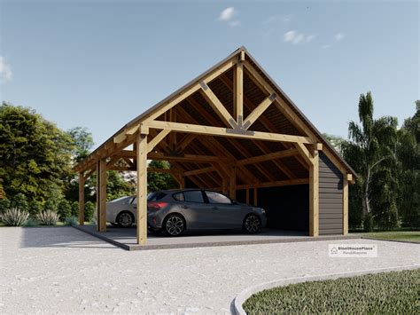 Timber Frame Carports Plan X Wood Pavilion Blueprints