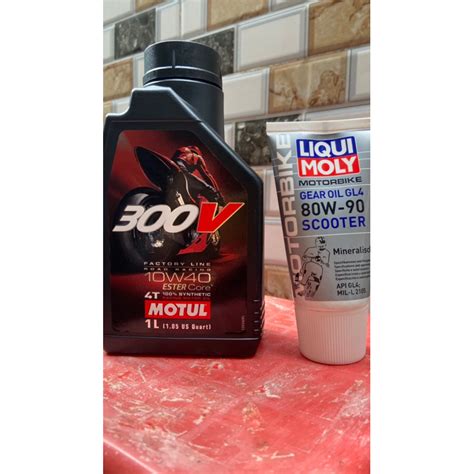 COMBO Nhớt MOTUL 300V FACTORY LINE ROAD RACING 10W40 1L NHỚT HỘP SỐ