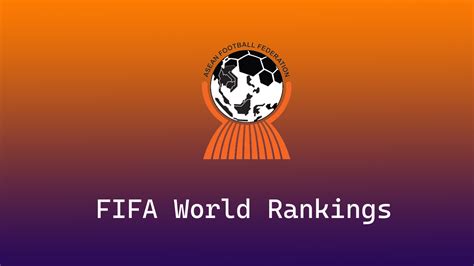 Fifa World Rankings Of Asean Football Federation Aff Teams