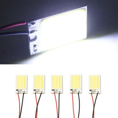 Pcs White Cob Led Panels Car Interior Dome Light Bulb T Festoon