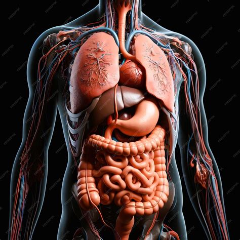 Premium Photo 3d Image Of The Human Digestive System And Its