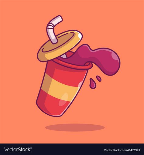 Soda Drink Cartoon Royalty Free Vector Image Vectorstock