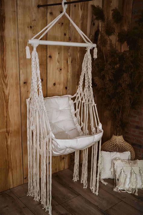 Boho Hanging Chair For Bedroom Macrame Hammock Swing Boho Macrame Swing