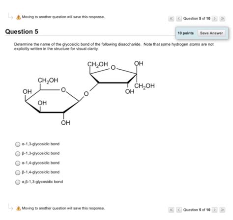 Solved Determine the name of the glycosidic bond of the | Chegg.com