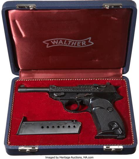 Factory Engraved Walther P 38 In The Original Presentation Case Lot