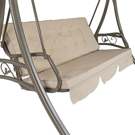 Sunnydaze Decor Sunnydaze Deluxe Steel Frame Beige Cushioned Garden