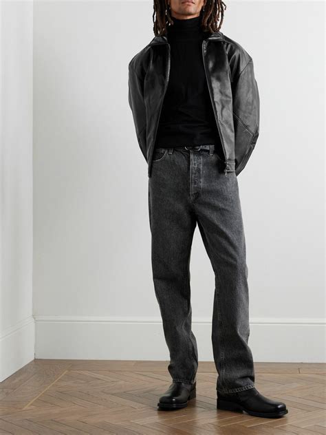 Amomento Padded Crinkled Faux Leather Blouson Jacket Black Amomento
