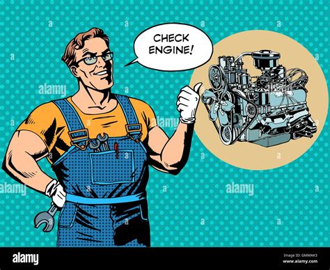 Vintage Mechanic Stock Vector Images Alamy