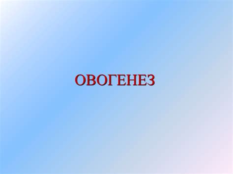 Овогенез. Поверхность яичника - презентация онлайн