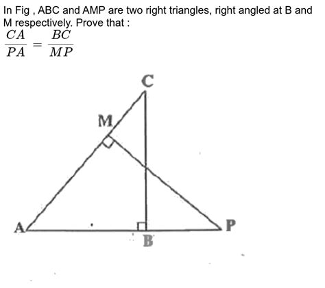 In Fig Abc And Are Two Right Triangles Right Angled At