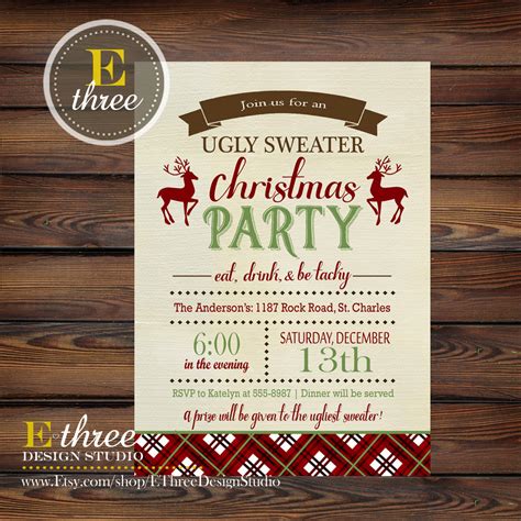 Tacky Christmas Party Invitations